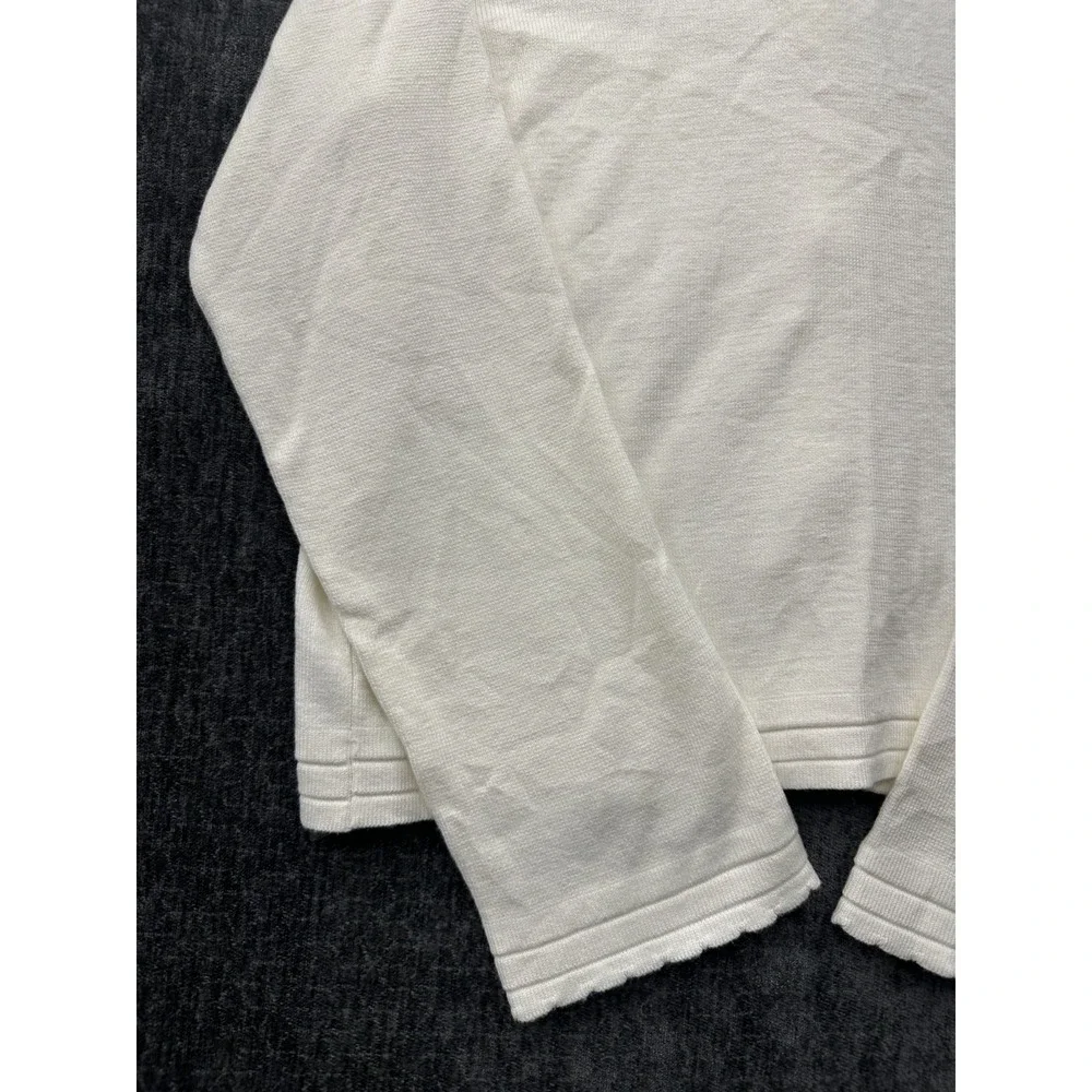 Free Assembly Cardigan Sweater Womens Large White Relaxed Fit Tight‎ Knit Warm